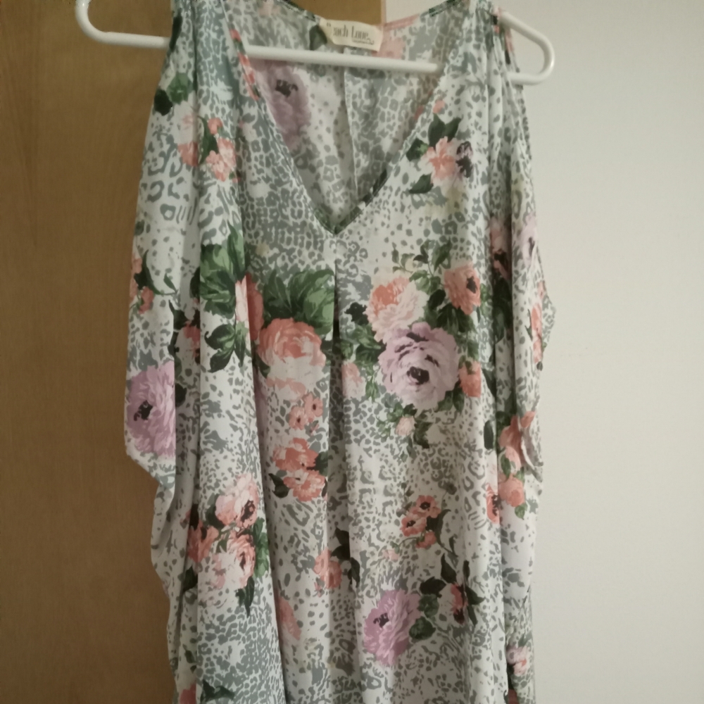 Peachlove brand leopard floral print dress/tunic